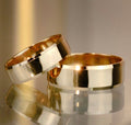 Anillo argollas lisas con bordes Oro amarillo 18K | Talla 7/10 | 12 gr*